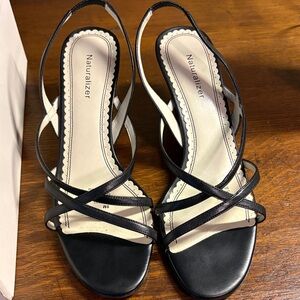 Naturalizer Elegant Black Strappy Heels